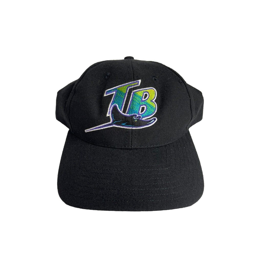 Genuine Merchandise Black Tampa Bay Rays SnapBack Hat Cap Adult Unisex